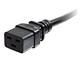 C2G 6ft 14AWG 125 Volt Power Cord (NEMA 5-15P to IEC320 C19) - Power cable - IEC 60320 C19 to NEMA 5-15 (M) - AC 110 V - 1.82 m - black 1 thumbnail image