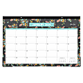 2024 Blue Sky™ Winnie Charcoal Monthly Desk Pad Planning Calendar, 17" x 11", January to December