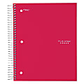 Five Star Wide Rule 5-subject Notebook - 200 Sheets - Wire Bound - Wide Ruled - 3 Hole(s) - 8" x 10 1/2" - RedPlastic Cover - Perforated, Durable Cover, Resist Bleed-through, Easy Tear, Pocket Divider, Reinforced - 1 Each 1 thumbnail image