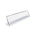 Azar Displays Acrylic L-Shaped Sign Holders, 2" x 8", Clear, Pack Of 10