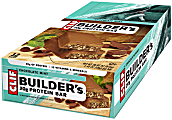 Clif Bar Builder's Chocolate Mint Protein Bars, 2.4 Oz, Box Of 12 Bars