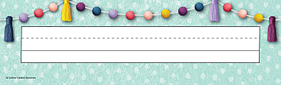 Teacher Created Resources Flat Name Plates, 3-1/2" x 11-1/2", Oh Happy Day, Pack Of 36 Name Plates 1 thumbnail image