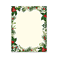 Geo Studios Holiday Themed Letterhead Paper, 8-1/2" x 11-3/4", Vintage Holly, Pack Of 70 Sheets 1 thumbnail image
