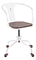 LumiSource Oregon Industrial Task Chair, Espresso/Vintage White