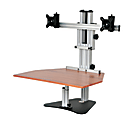Ergo Desktop Kangaroo Elite Height-Adjustable Dual-Monitor Desk, Cherry 1 thumbnail image