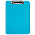 JAM Paper® Plastic Clipboards with Metal Clip, 9" x 13", Blue, Pack Of 12