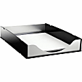 Kantek Letter Tray, 2.25"H x 10.25"W x 13.50"D, Desktop, Stackable, Black, Silver, Acrylic, Aluminum 1 thumbnail image