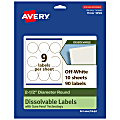 Avery® Print-to-the-Edge Dissolvable Labels With Sure Feed® Technology, 94502-DWMP10, Round, 2-1/2", Matte Off-White, Pack Of 90 1 thumbnail image