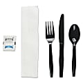 Boardwalk® 6-Piece Cutlery Kits, Polystyrene, Black, Pack Of 250 Kits 1 thumbnail image
