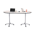 Safco® Cha-Cha™ 42"W Teaming Table With Dry-Erase Top, White/Silver