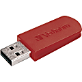 Verbatim 8GB Mini USB Flash Drive - Red - 8 GB - Red - 1 Pack