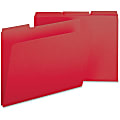 Smead® 1/3-Cut Color Pressboard Tab Folders, Letter Size, 50% Recycled, Bright Red, Box Of 25