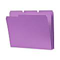 Smead® 1/3-Cut Color Top-Tab File Folders, Letter Size, Lavender, Box Of 100 1 thumbnail image