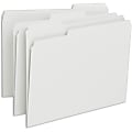 Smead Colored 1/3 Tab Cut Letter Recycled Top Tab File Folder - 8 1/2"x11" - Top Tab Location - Assorted Position Tab Position - White - 10% - 100/Box 1 thumbnail image