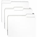 Smead Colored 1/3 Tab Cut Letter Recycled Top Tab File Folder - 8 1/2"x11" - Top Tab Location - Assorted Position Tab Position - White - 10% - 100/Box 1 thumbnail image