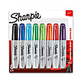 Sharpie® Permanent Markers, Chisel Tip, Assorted Bright Ink Colors, Pack Of 8 Markers