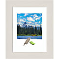 Amanti Art Rectangular Narrow Picture Frame, 14” x 17" With Mat, Rustic Plank White 1 thumbnail image