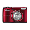 Nikon® Coolpix® L26 16.1-Megapixel Digital Camera, Red 1 thumbnail image