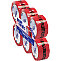 Tape Logic® Rejected Preprinted Carton Sealing Tape, 3" Core, 2" x 55 Yd., Black/Red, Case Of 6 1 thumbnail image