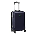 Denco Sports Luggage NCAA ABS Plastic Rolling Domestic Carry-On Spinner, 20" x 13 1/2" x 9", Michigan State Spartans, Navy