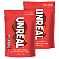 Unreal Dark Chocolate Peanut Butter Cups, 4.2 Oz, Pack Of 2 Bags