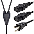 StarTech.com 10 ft Computer Power Cord - NEMA 5-15P to 2x C13 - C13 Y-Cable - Power Cord Y Splitter Cable 1 thumbnail image