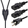 StarTech.com 10 ft Computer Power Cord - NEMA 5-15P to 2x C13 - C13 Y-Cable - Power Cord Y Splitter Cable