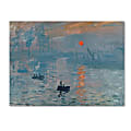 Trademark Global Impression Sunrise Gallery-Wrapped Canvas Print By Claude Monet, 24"H x 32"W