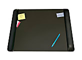 Artistic Matte Black Executive Desk Pad - Rectangular - 24" Width x 19" Depth - Foam - Vinyl - Black