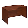 Bush Business Furniture Components L Bow Desk Left Handed, 60"W x 43"D, Hansen Cherry, Standard Delivery