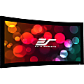 Elite Screens Lunette Series - 135-inch Diagonal 16:9, Sound Transparent Perforated Weave Curved Home Theater Fixed Frame Projector Screen, Curve135H-A1080P3"