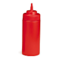 Tablecraft Wide Mouth Squeeze Bottle, 16 Oz, Red
