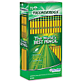 Ticonderoga® #2 Pencils, #2 Lead, Soft, Pack of 72