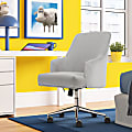 Serta® Leighton Mid-Back Office Chair, Light Gray/Chrome 1 thumbnail image