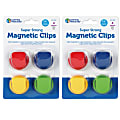Learning Resources® Super Strong Magnetic Clips, 1 1/2", 50 Pages, Assorted Colors, 4 Hooks Per Pack, Set Of 2 Packs 1 thumbnail image