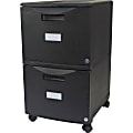Storex 26"D Vertical 2-Drawer File Cabinet, Plastic, Black 1 thumbnail image