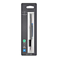 Parker® Jotter Stainless-Steel Fountain Pen, Medium Point, Silver Barrel, Blue Ink