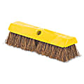 Rubbermaid Commercial Rugged Deck Brush - 2" Palmyra Bristle - 10" Brush Face - 6 / Carton - Yellow