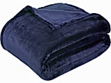 Sedona House® Premium Microfiber Velvet Plush Flannel Throw Blanket, 60" x 80" Twin, Blue