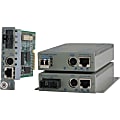 Omnitron Systems iConverter GX/TM2 8921N-1-x Transceiver/Media Converter - 1 x Network (RJ-45) - 1 x ST Ports - 10/100/1000Base-T, 1000Base-X - 7.46 Mile - Desktop