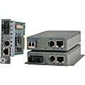 Omnitron Systems iConverter GX/TM2 8921N-1-x Transceiver/Media Converter - 1xRJ45  - 1x ST Ports - 10/100/1000Base-T, 1000Base-X - 7.46 Mile - Desktop 1 thumbnail image