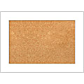 Amanti Art Cork Bulletin Board, 22" x 16", Natural, Wedge White Polystyrene Frame 1 thumbnail image