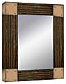 PTM Images Framed Mirror, Accent, 20"H x 16"W, Natural Black