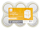 Office Depot® Brand Moving & Storage Packing Tape, 1.89" x 54.6 Yd., Crystal Clear, Pack Of 6 Rolls