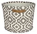 Realspace® Canvas Storage Bin, Round, Medium Size, 12" x 16", Tan