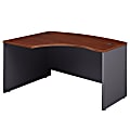 Bush Business Furniture Components L Bow Desk Left Handed, 60"W x 43"D, Hansen Cherry/Graphite Gray, Premium Installation