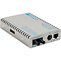 Omnitron iConverter 10/100M2 - Fiber media converter - 100Mb LAN - 10Base-T, 100Base-FX, 100Base-TX - RJ-45 / ST single-mode - up to 37.3 miles - 1310 nm