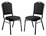 National Public Seating 9300 Series Deluxe Upholstered Banquet Chairs, Black/Ebony Black, Pack Of 2 Chairs 1 thumbnail image