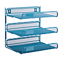 Honey-Can-Do 3-Tier Mesh Desk Organizer, 13.25 in L x 10.75 in W, and at 12.5 in H, Blue