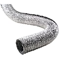 Deflecto Supurr-Flex 5-Ply 4" x 50' Aluminum Flex Duct For Dryers, Silver, F0450